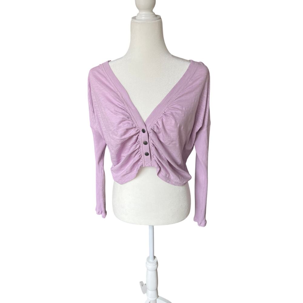 Free People Movement Out Pace Button Front Layering Top Women's Size XS Hot Shot